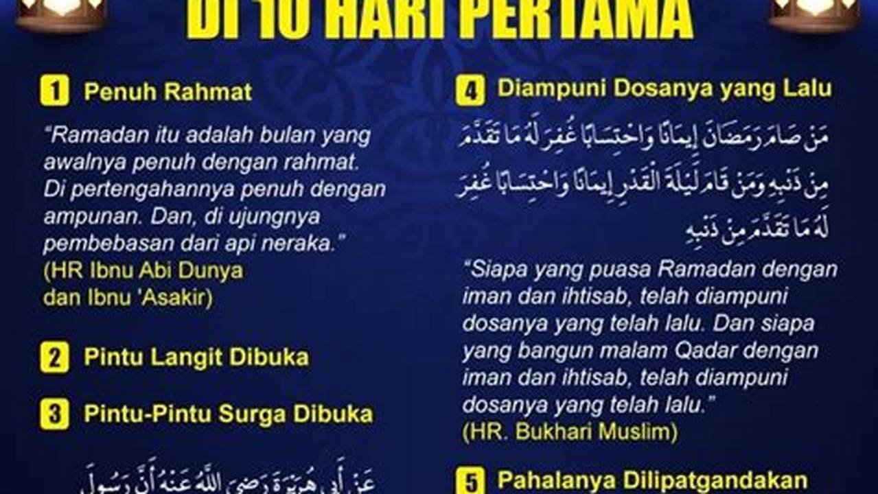 Rahasia Dahsyat 10 Hari Pertama Ramadhan yang Tak Terungkap!
