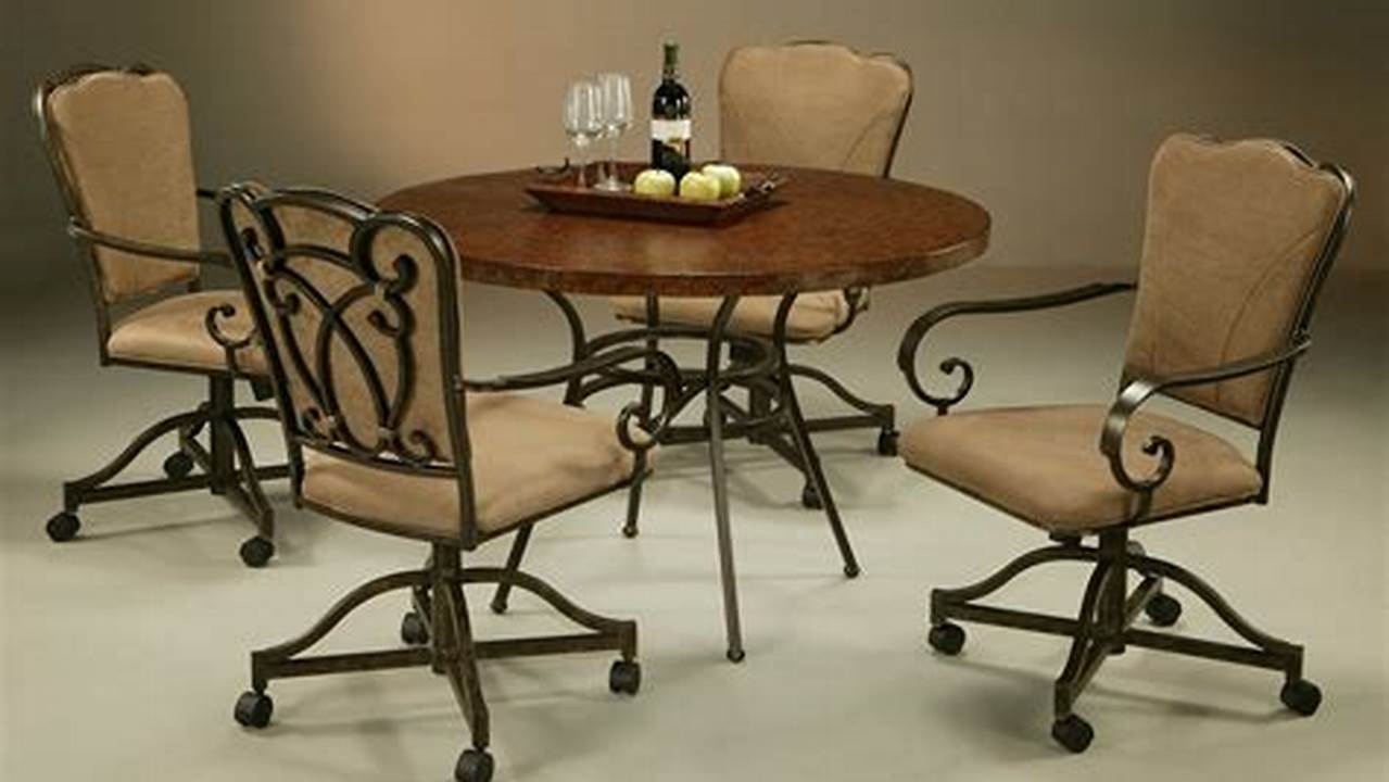 Kitchen Table and Chairs with Casters: A Guide to Choosing the Perfect Set