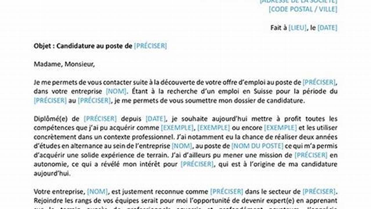 Lettre de motivation suisse : comment rédiger une lettre de motivation parfaite ?