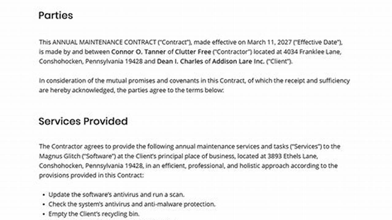 Maintenance Contract Proposal for Enhanced IT Infrastructure Reliability