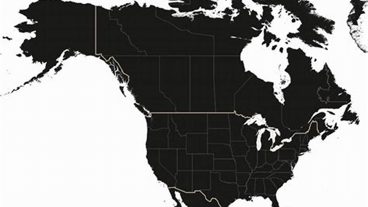 Explore North America's Hidden Gems with Our Black and White Map