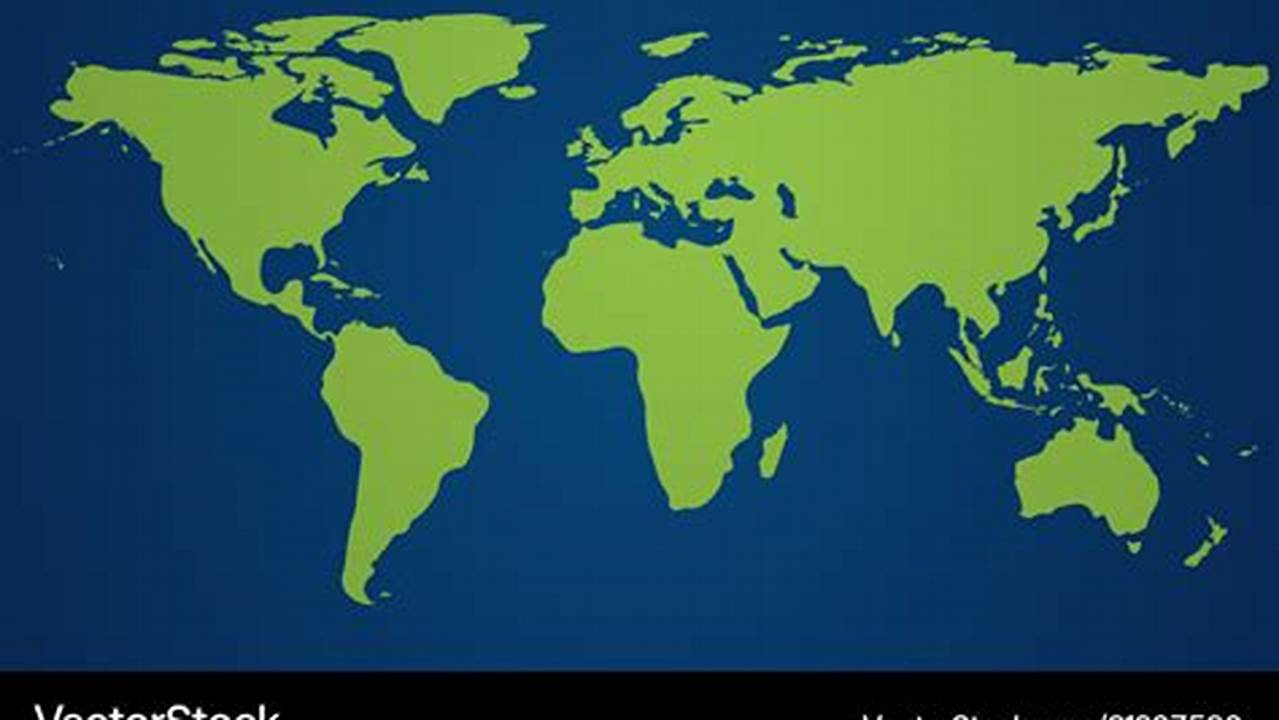 Uncover the Secrets of the Earth: Explore a Map of the World in Green and Blue