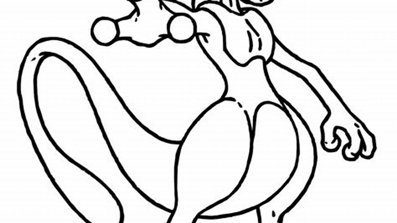Mewtwo Coloring Page