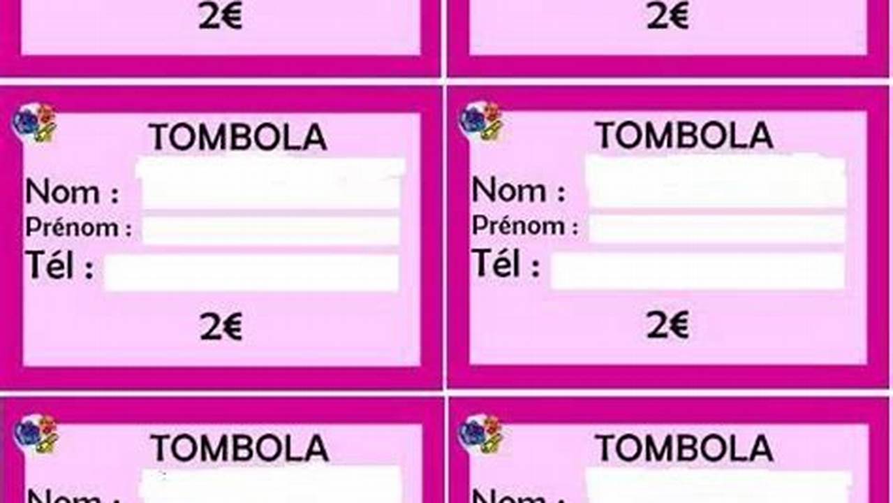 Modèle de coupon de tombola