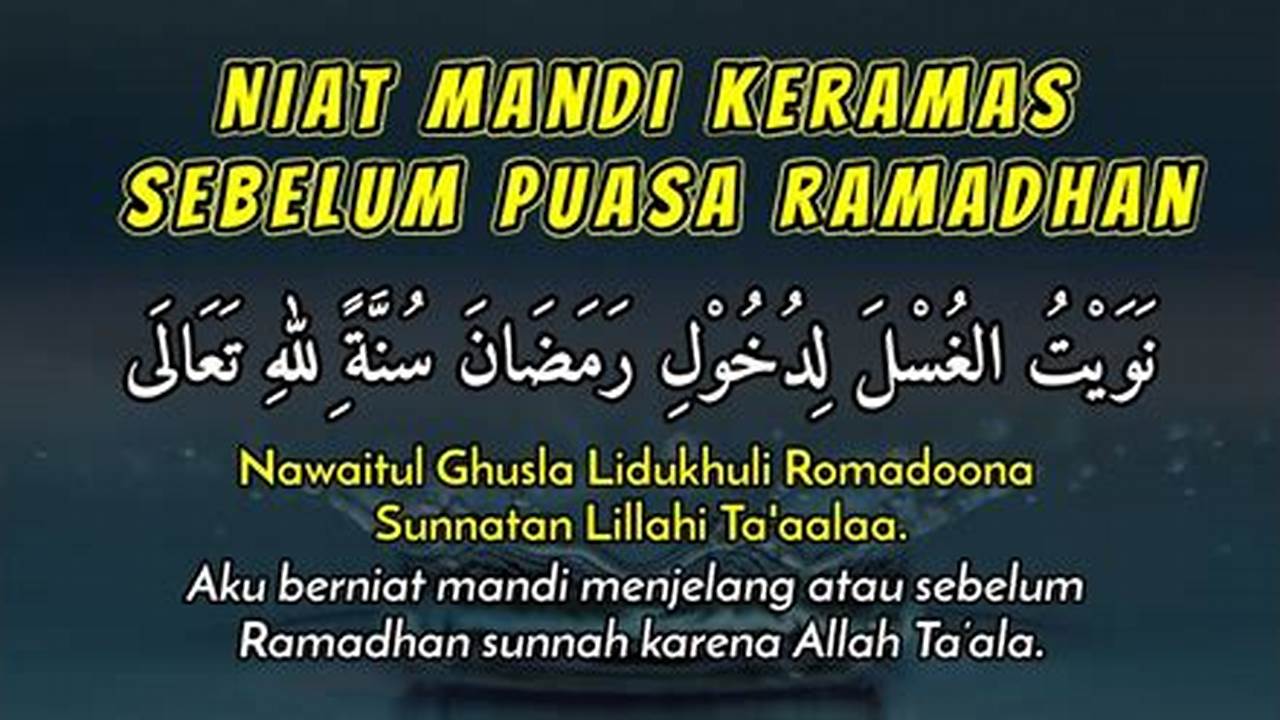 Misteri Niat Mandi Keramas Sebelum Puasa Ramadhan Terungkap!