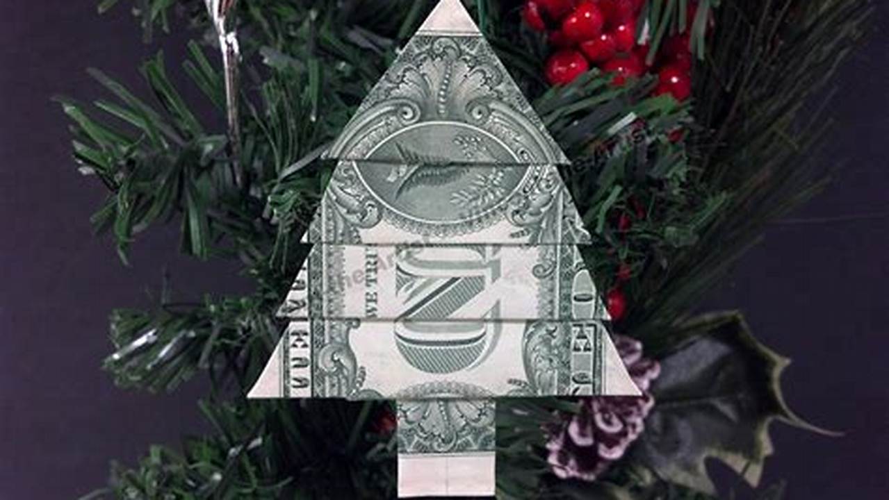 Origami Christmas Tree Out of Dollar Bills: A Unique and Creative Holiday Decoration