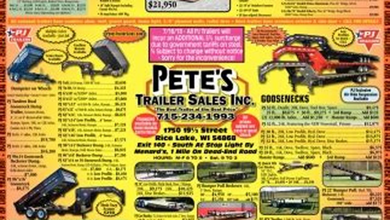 Unveiling Pete's Trailer Sales: Your Gateway to Trailer Expertise