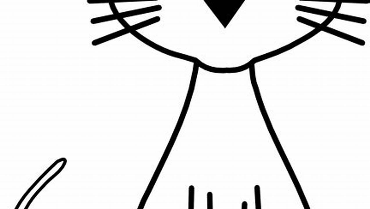 Uncover the Magic: Free Pete the Cat Clipart in Black and White