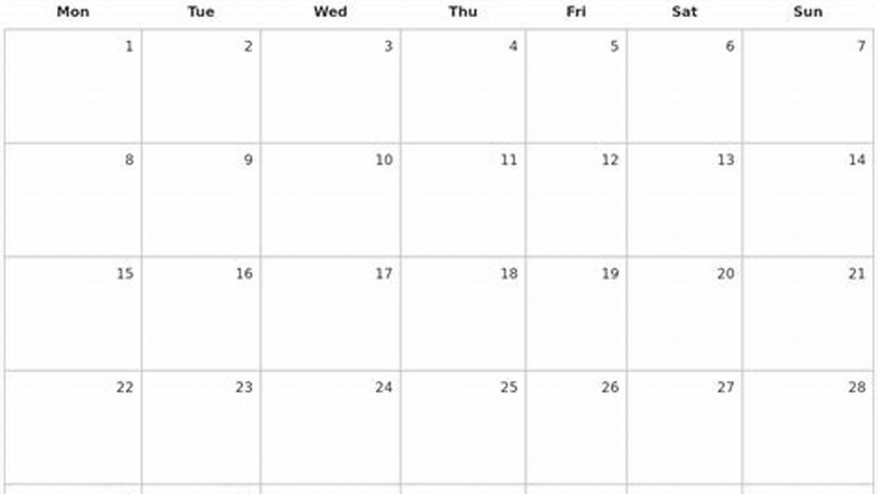 Printable Monthly Calendar 2024 April