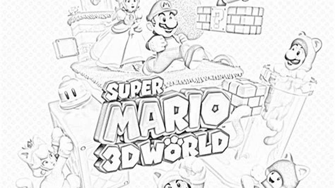 Unleash Creativity with Printable Super Mario 3D World Coloring Pages