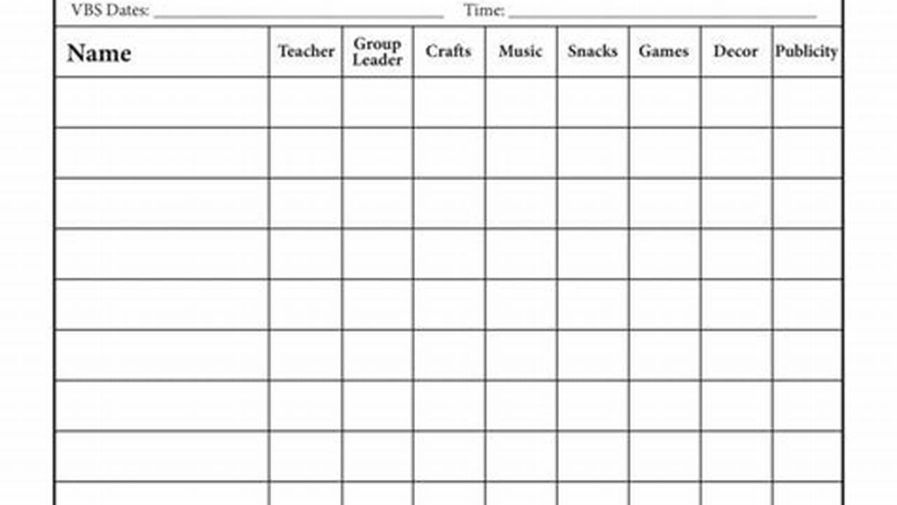 Printable Volunteer Sign Up Sheet Template: Streamline Your Recruitment Process