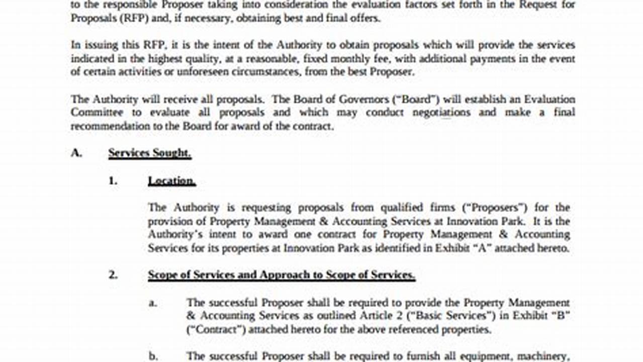 Property Management Request for Proposal (RFP): A Comprehensive Guide