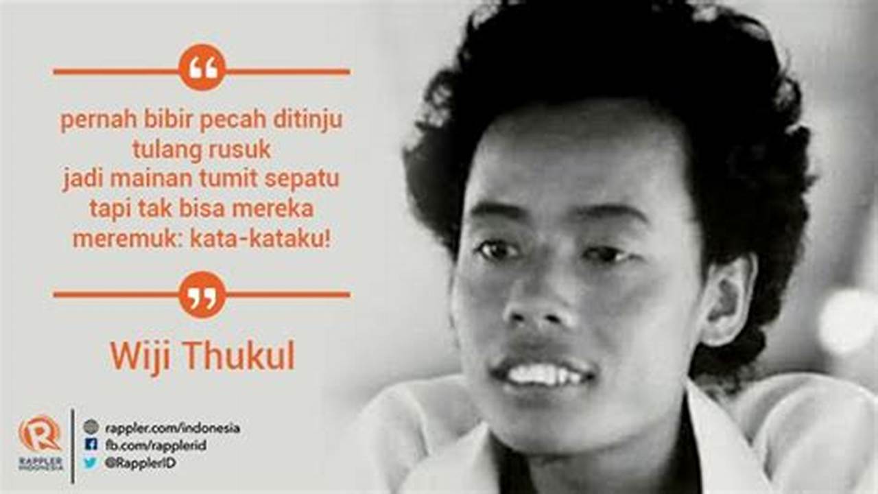 Quote Wiji Thukul: Suara Rakyat yang Menentang Ketidakadilan