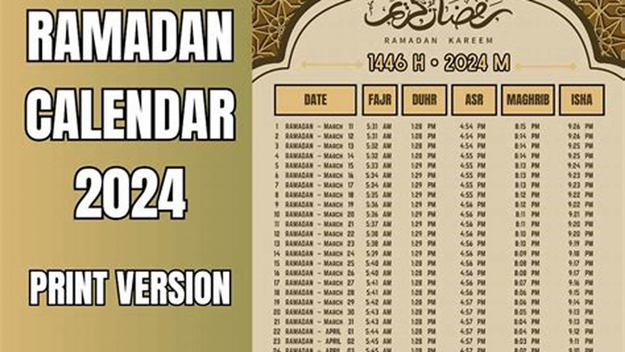 Ramadan 2024 Usa Calendar Dixie Barbaraanne