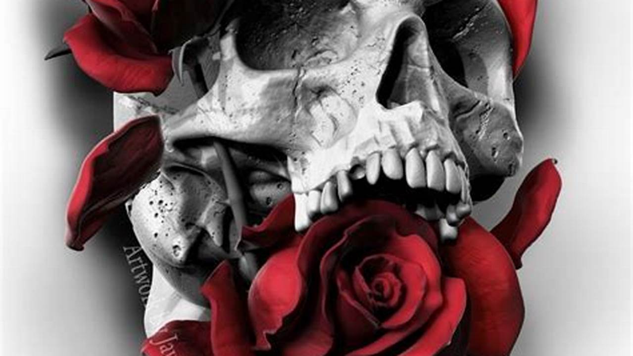 Unveil the Mysteries: Discover the Rose with a Skull – Free SVG Cut Files