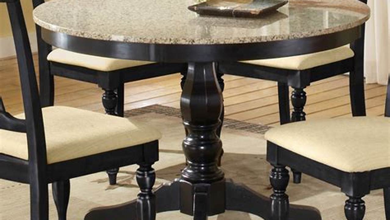The Beauty and Functionality of a Round Granite Top Kitchen Table