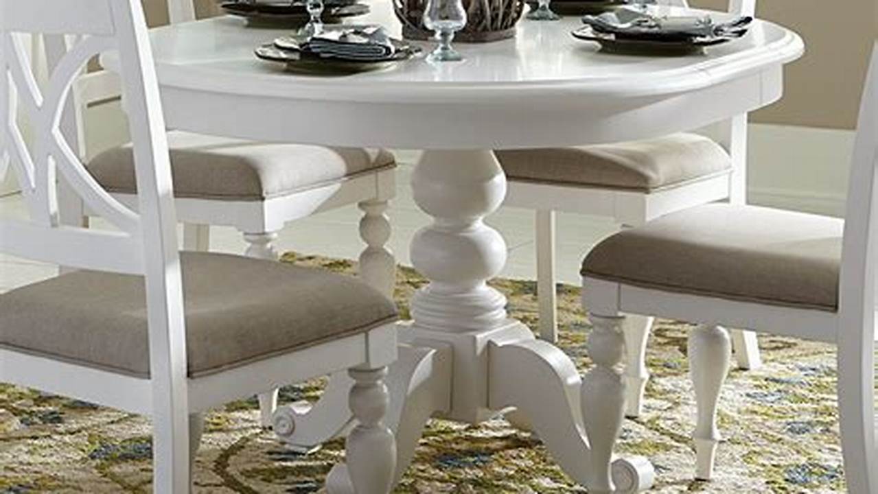 Round White Kitchen Table with 4 Chairs: A Timeless Addition to Your Home