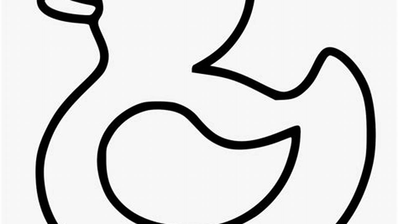Unleash the Power of Rubber Duck Clip Art in Black and White