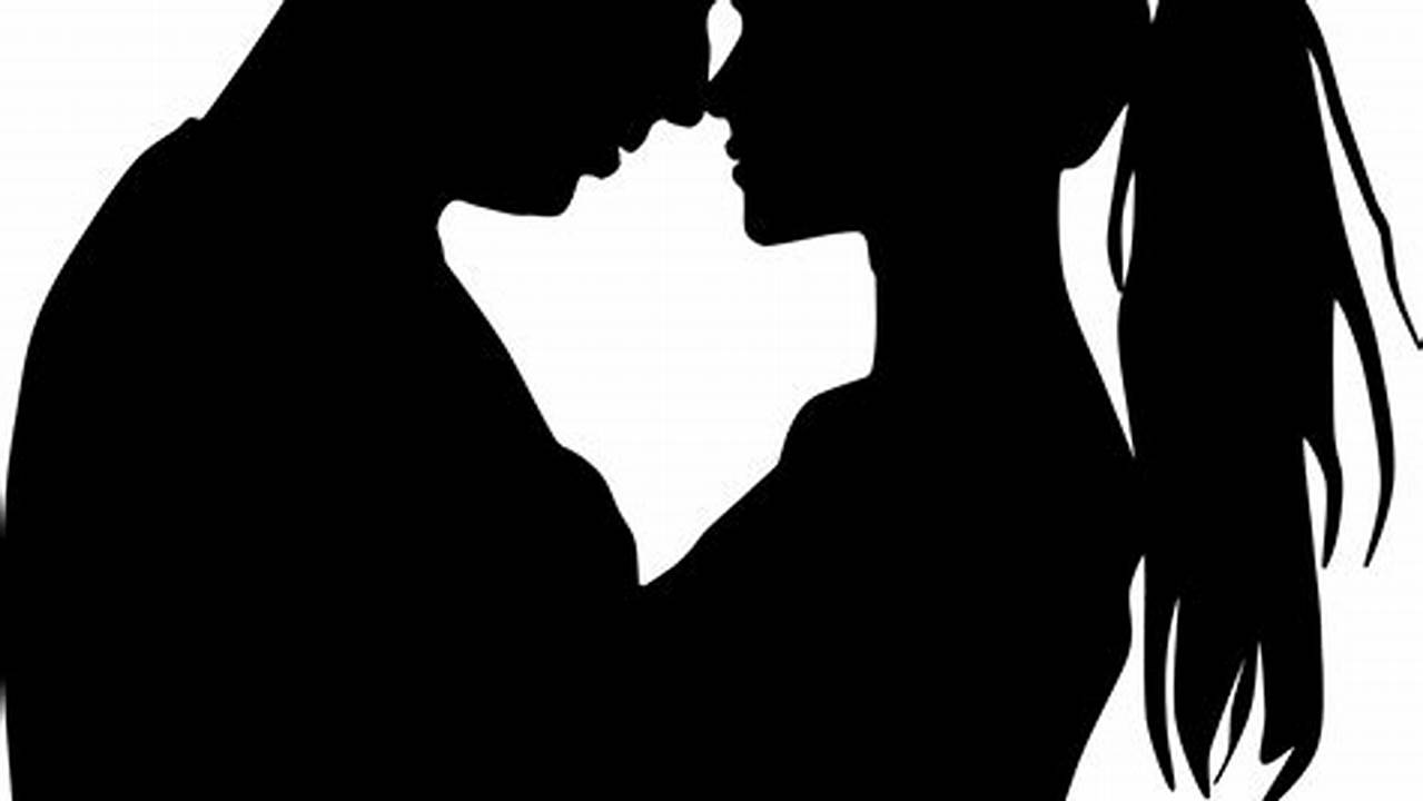 Unveiling the Timeless Romance: Silhouette of a Man and Woman Kissing