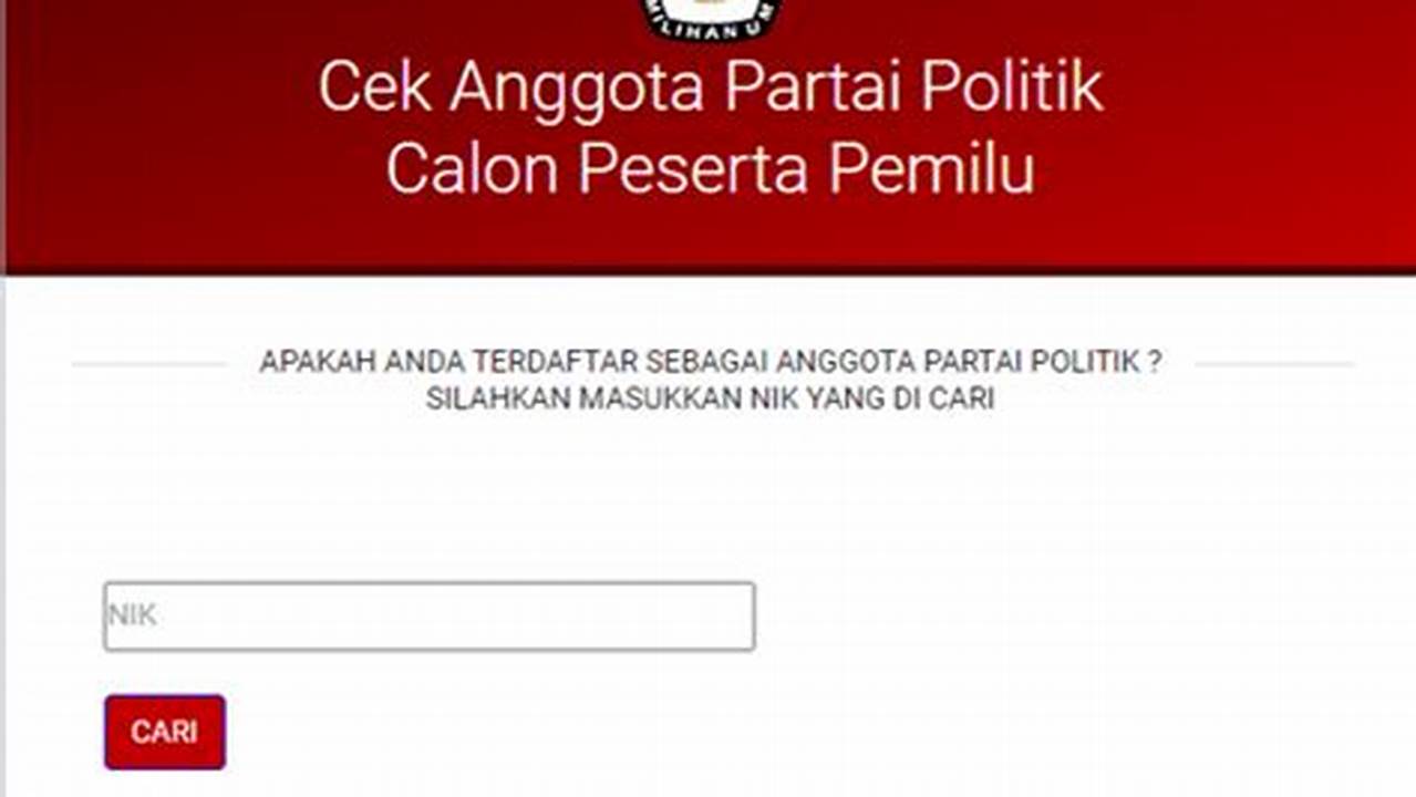 Cek NIK Sipol KPU: Mudah dan Cepat!