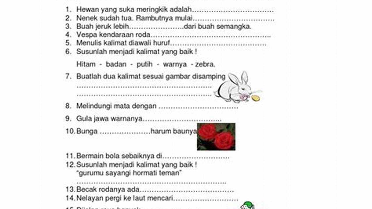 Soal UTS Bahasa Indonesia Kelas 4 SD