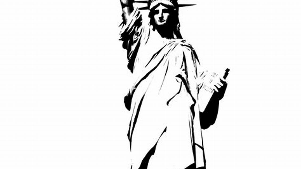 Free Statue of Liberty Clip Art in Black and White: Discover Unseen Treasures!