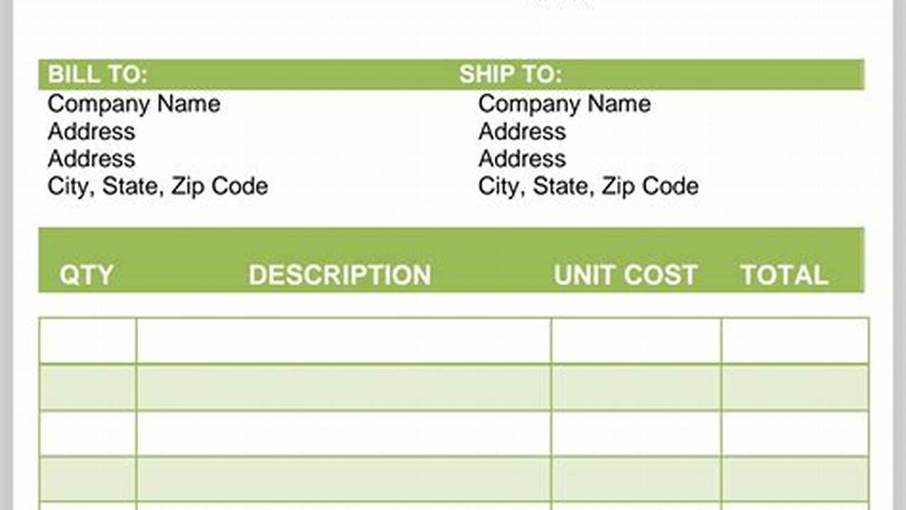 Free Stock Invoice Template: Simplify Your Billing Process