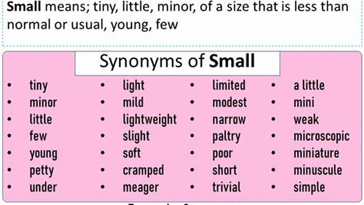 Uncover Hidden Treasures: Explore Synonyms of "Smaller"