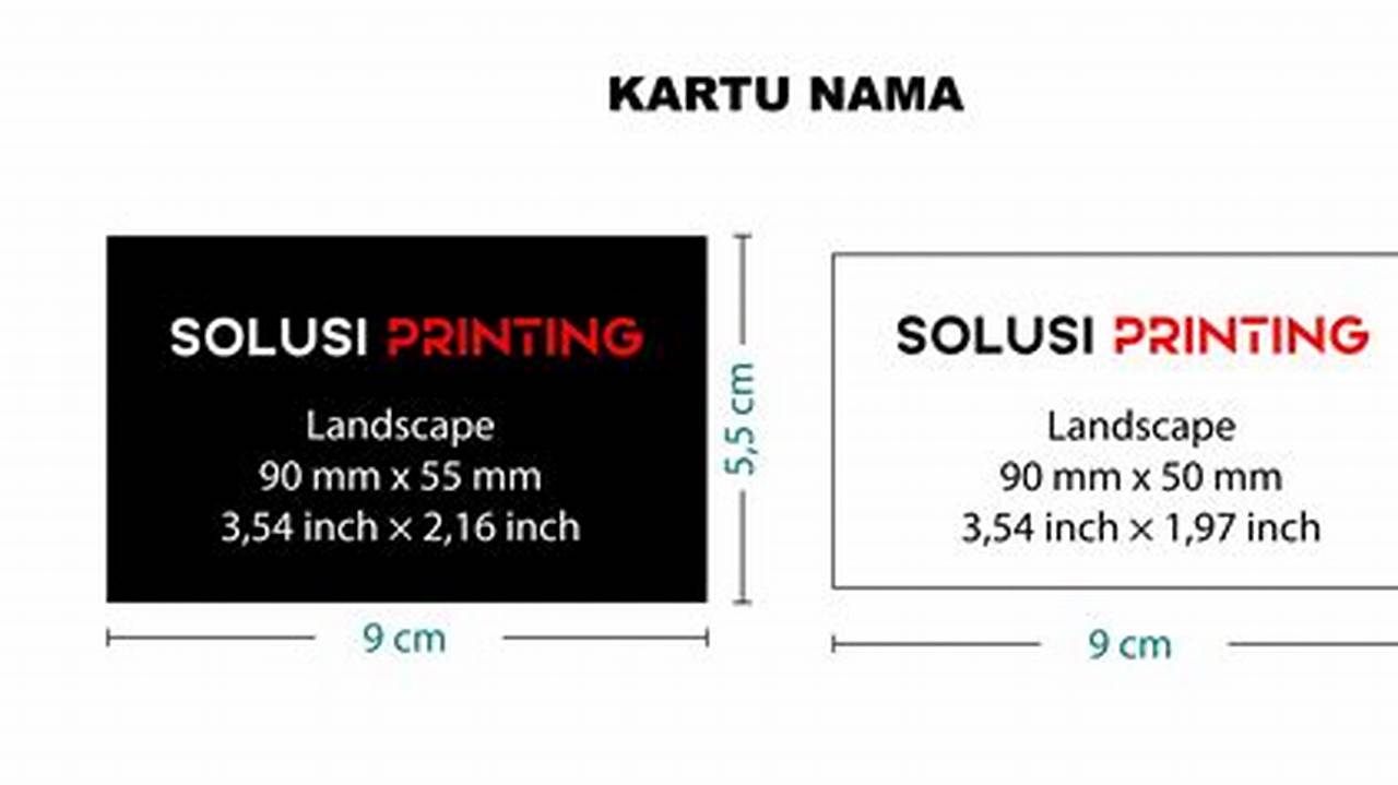 Panduan Lengkap: Ukuran Kartu Nama dalam cm untuk Penggunaan Profesional