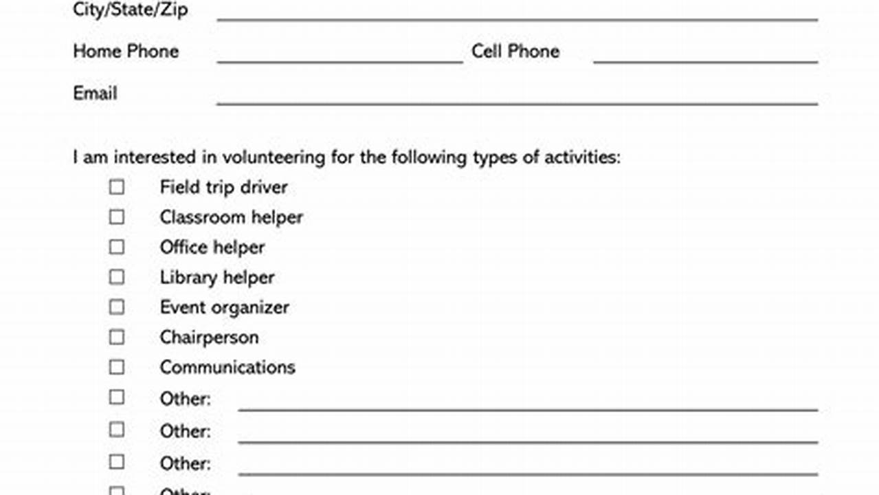 Essential Volunteer Forms: Streamlining Your Volunteer Management