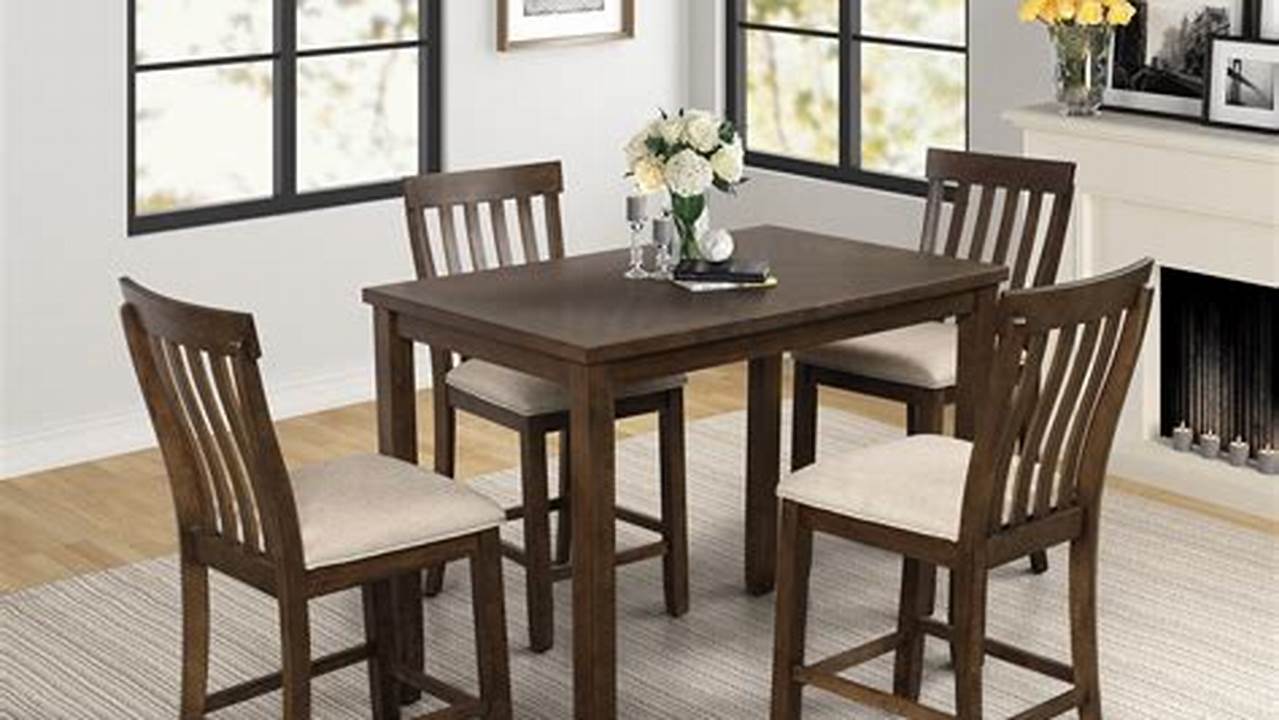 Wood Kitchen Table and Chairs Set: A Touch of Timeless Charm for Your Dining Room