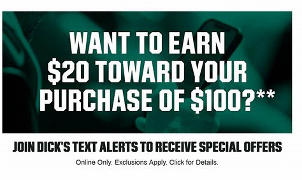 $20 Off $100 Dickssportinggoods Online Code 2024