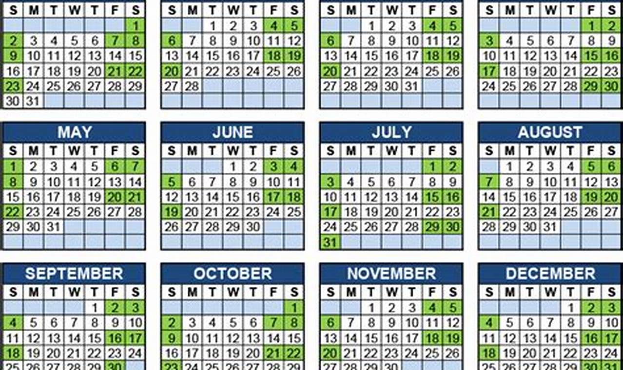 1 3 5 Weekend Calendar 2024