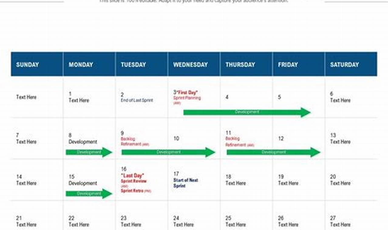 2 Week Sprint Calendar Template