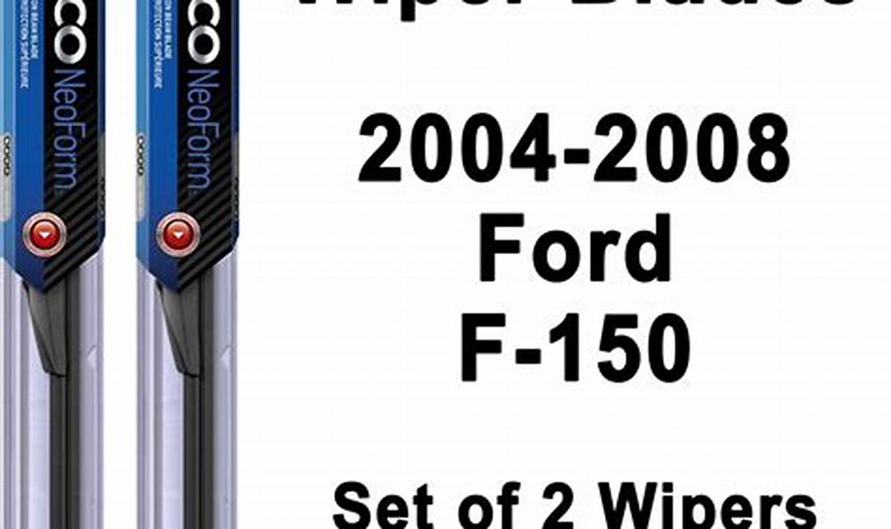 2007 ford f150 wiper blade size