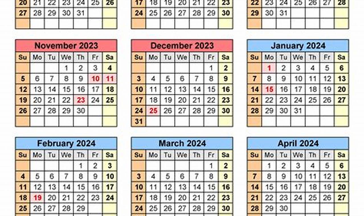 2024 And 2024 Editable School Calendar