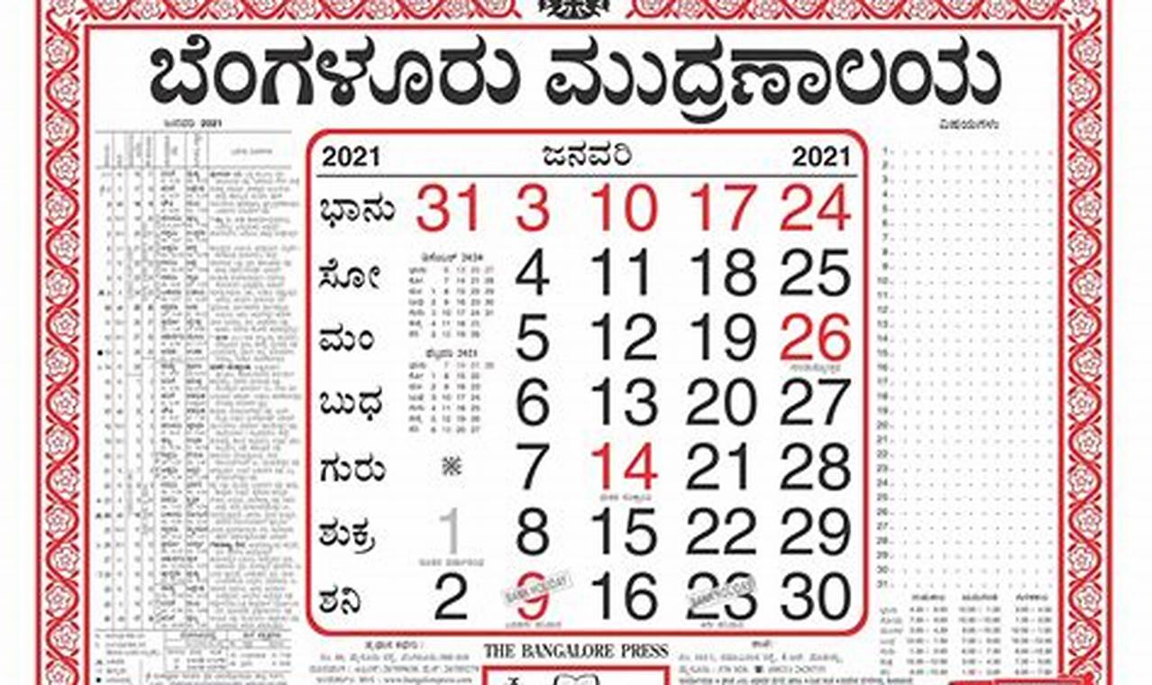 2024 April Calendar Kannada Calendar