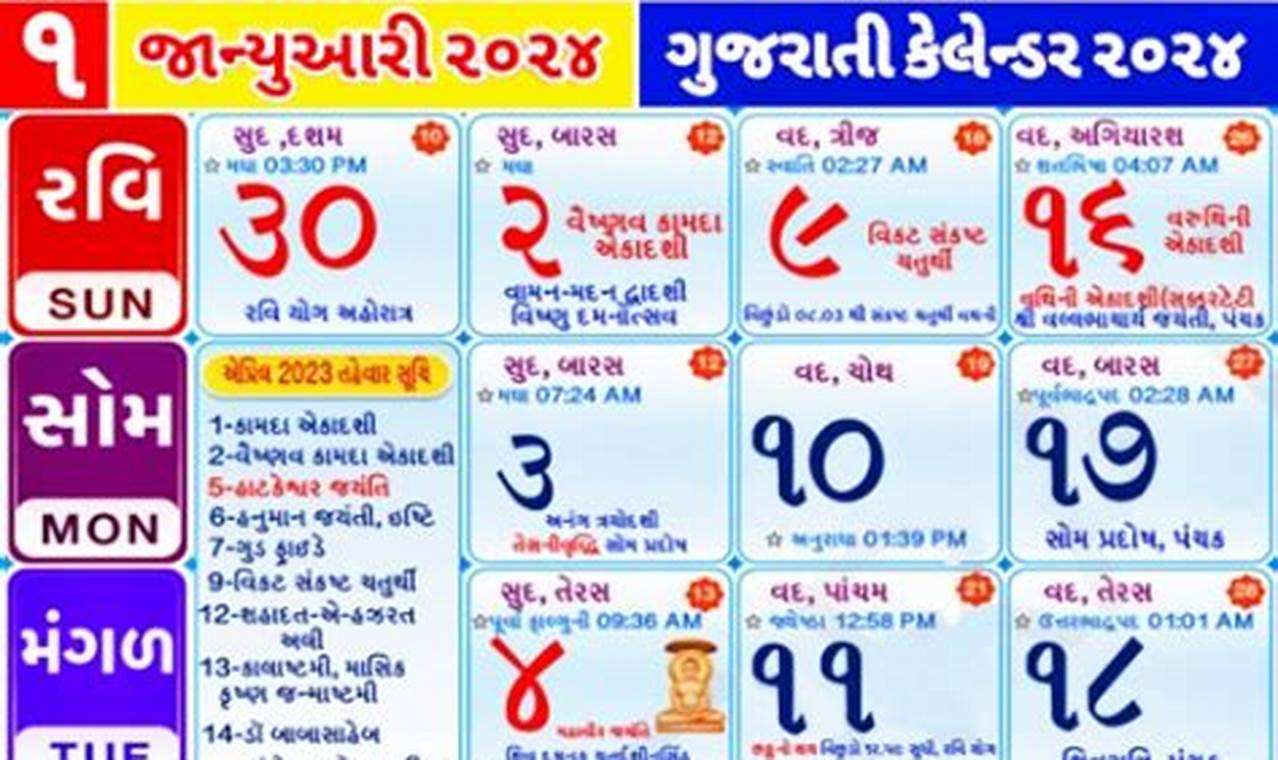 2024 August Calendar Gujarati Pdf Online
