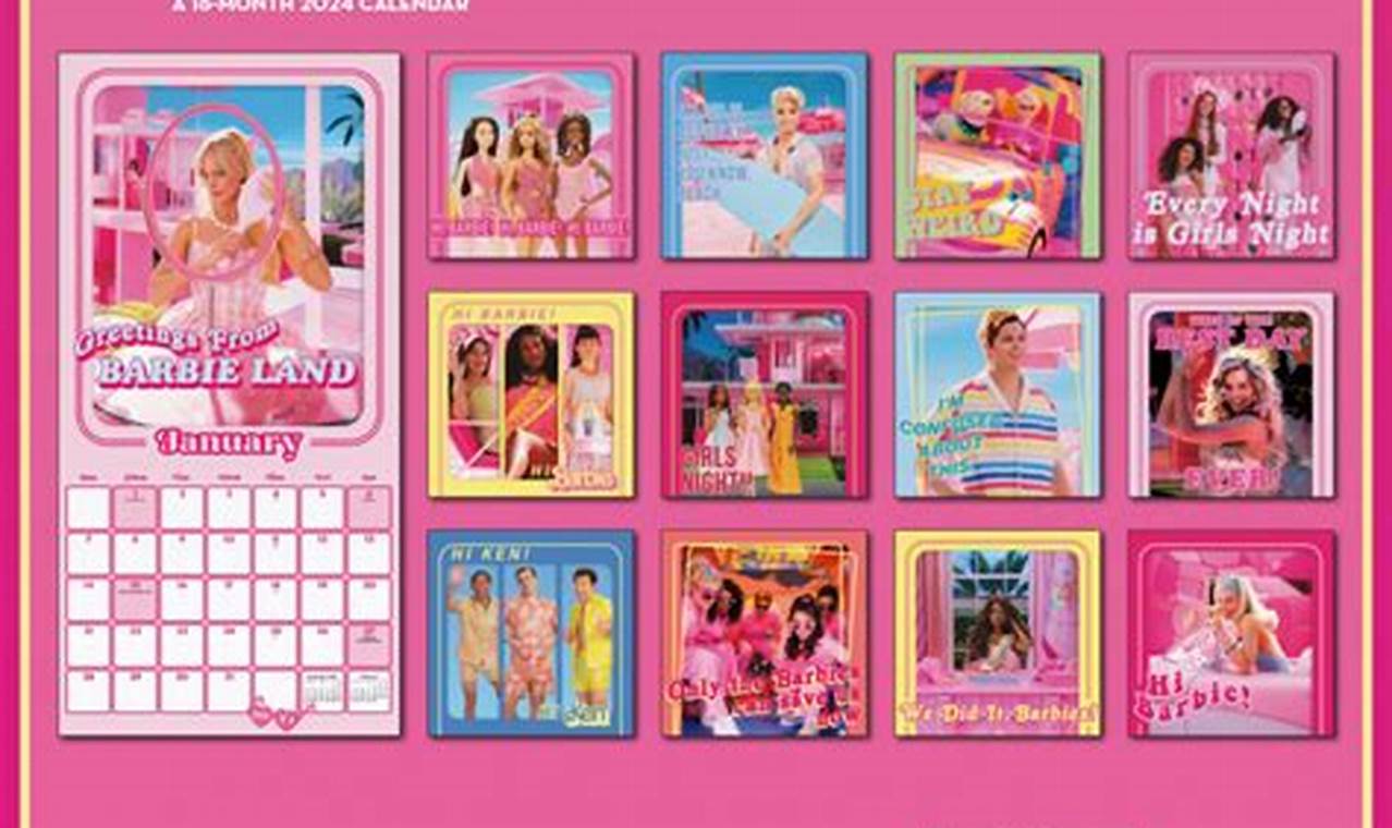 2024 Barbie Calendar