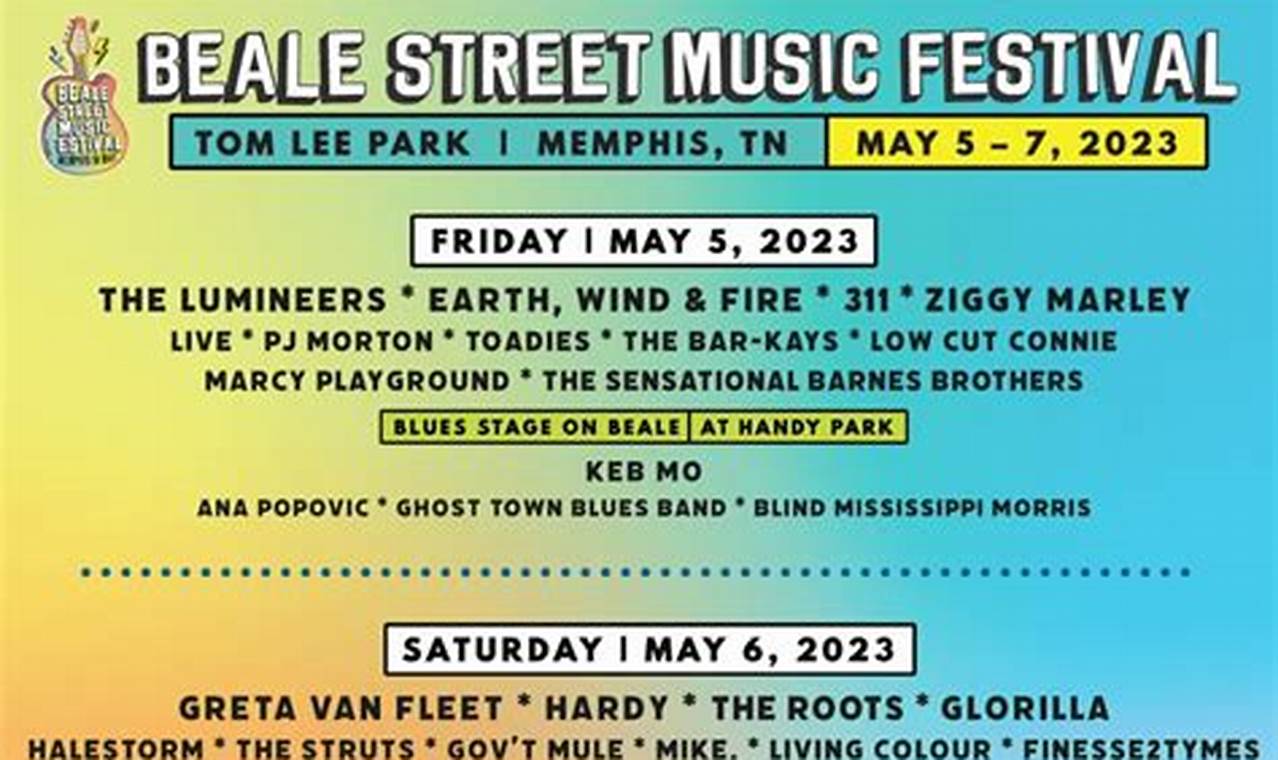 2024 Beale Street Music Festival Lineup
