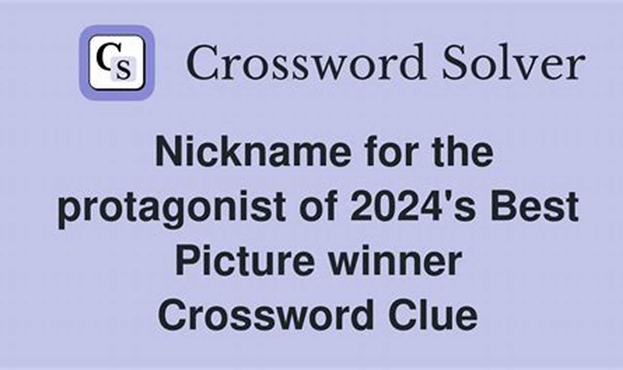 2024 Best Picture Winner Protagonist Crossword