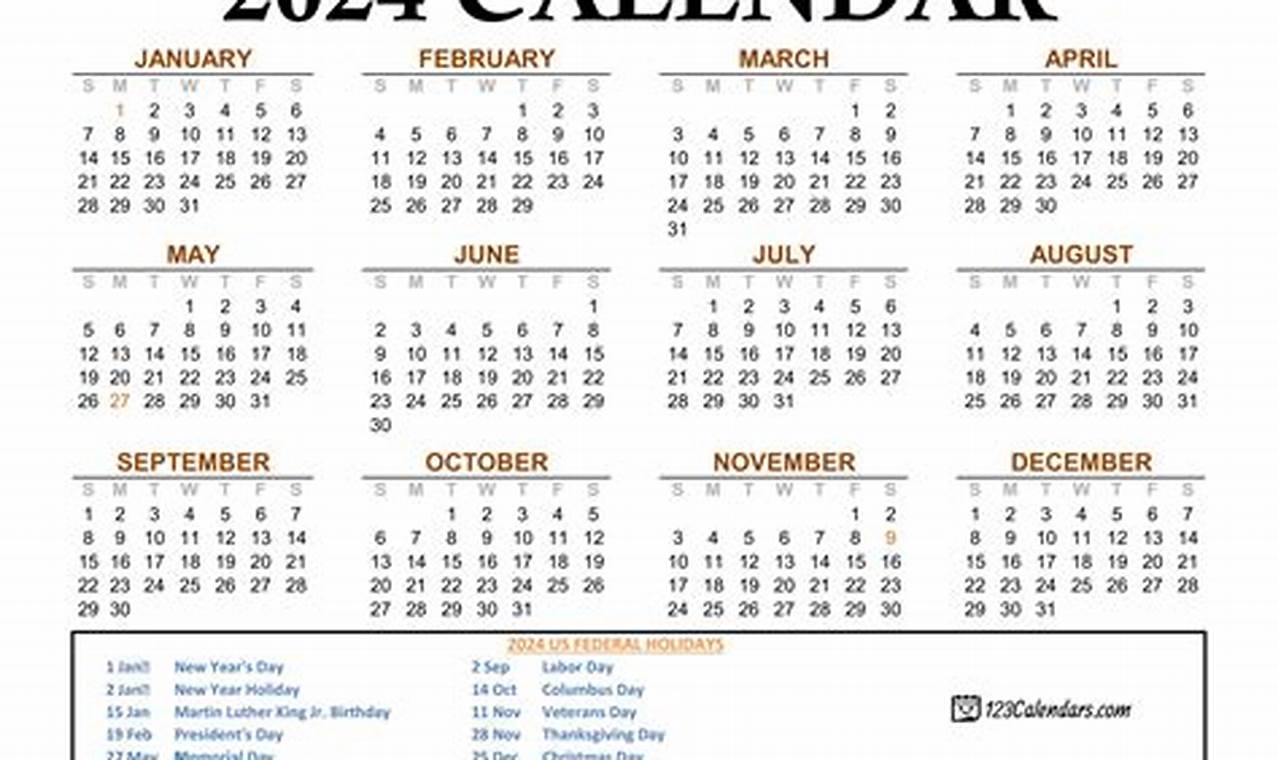 2024 Blank Calendar