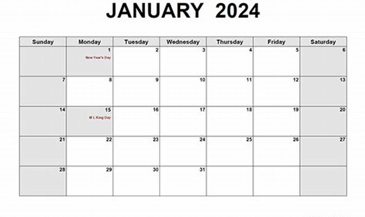 2024 Blank Calendar Monthly Pdf Printable