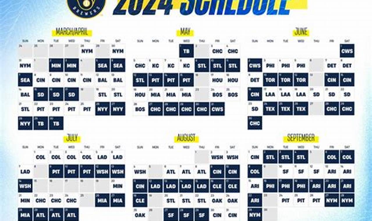 2024 Brewers Schedule