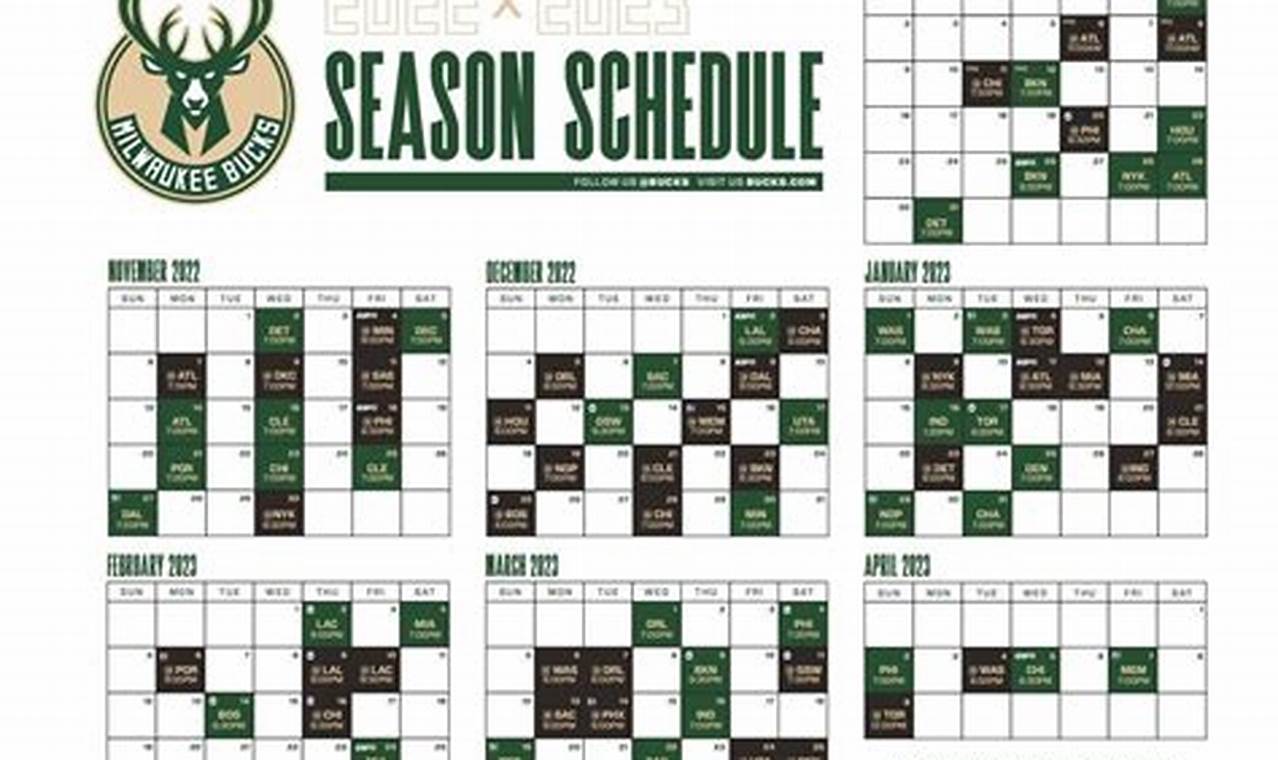 2024 Bucks Schedule