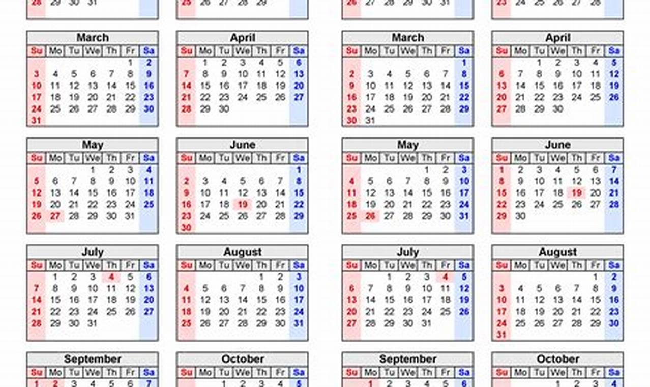 2024 Calendar 2025 Printable Pdf Download