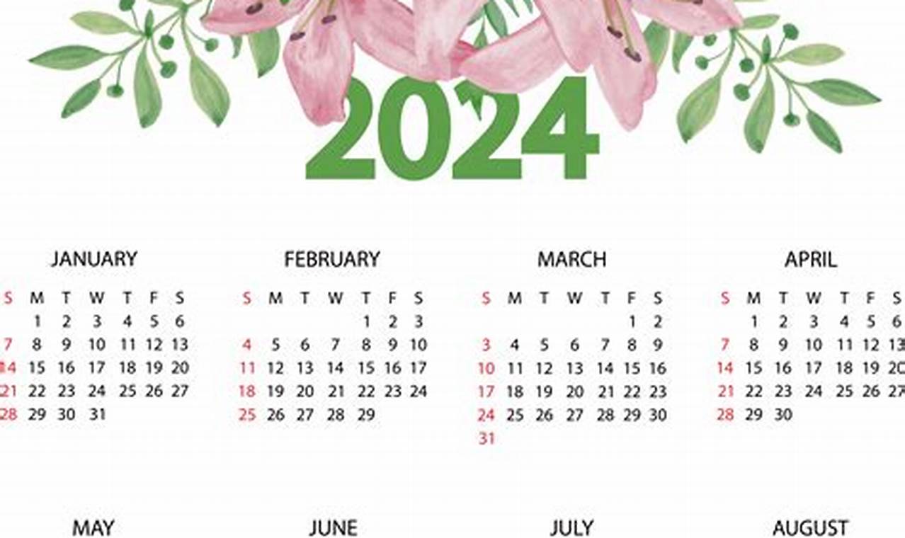 2024 Calendar Anime Character Png