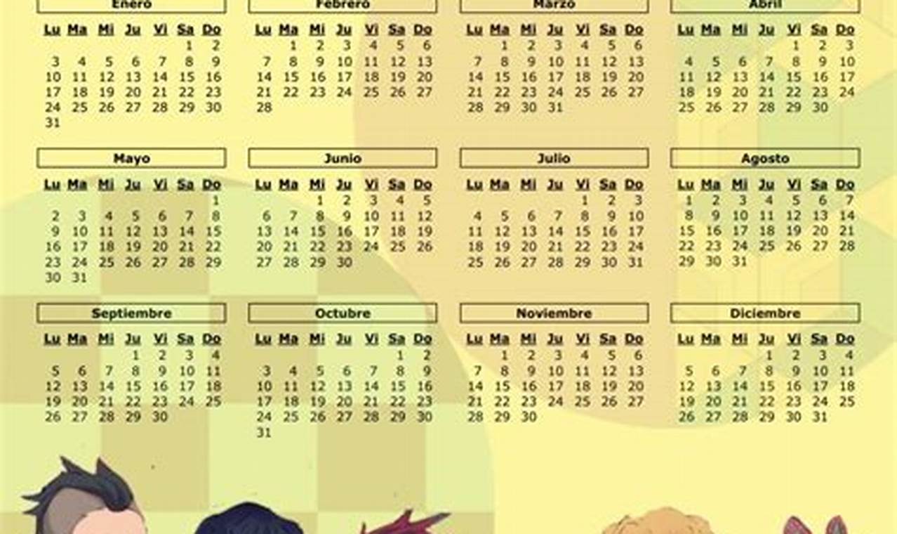 2024 Calendar Anime List Pdf Form