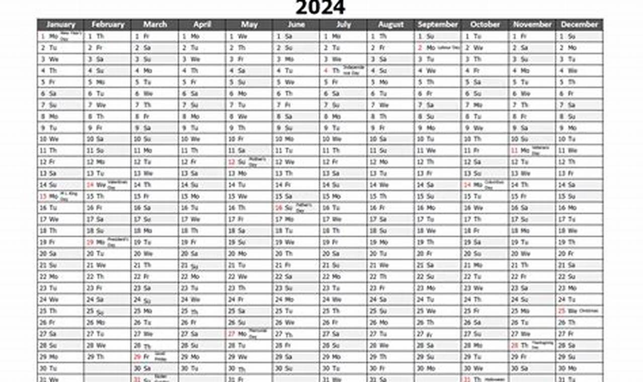 2024 Calendar Excel Pdf Free Pdf Download