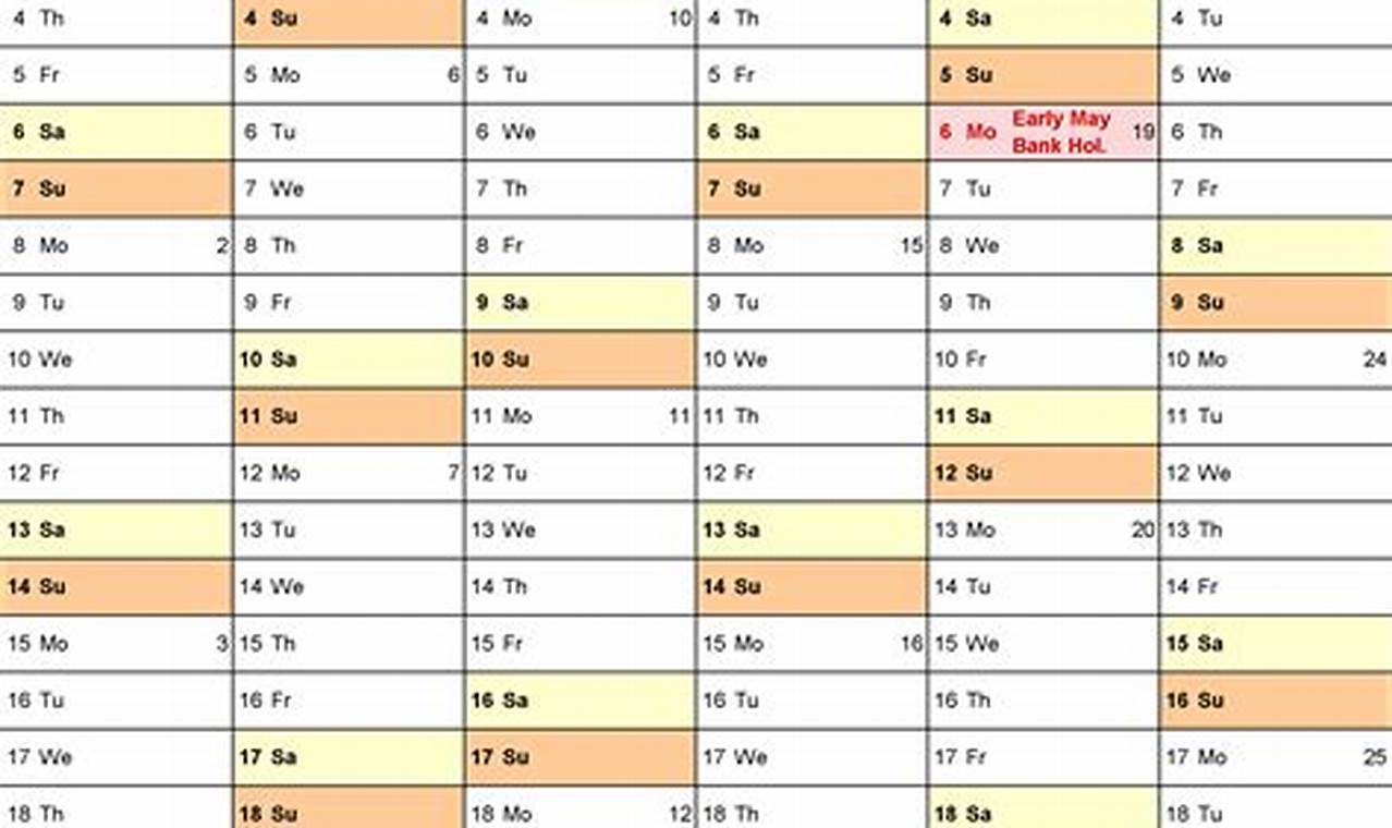 2024 Calendar Excel Uk Online Printable